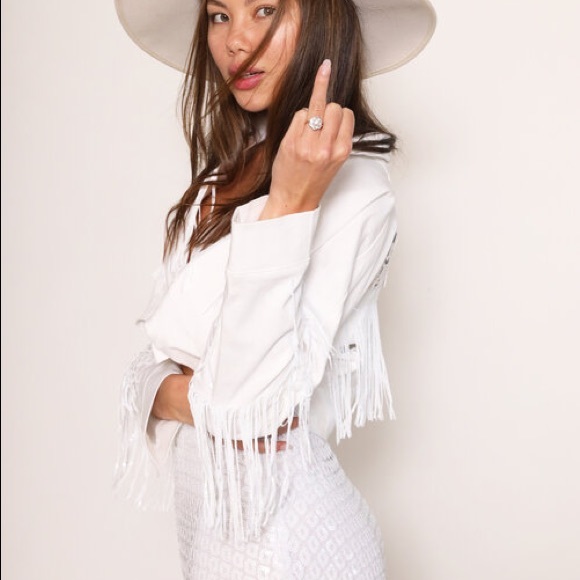 EASTNWEST Wifey Fringe Jacket - Picture 3 of 4